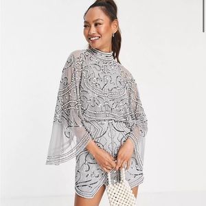 ASOS Pearl Embellished Mini Dress